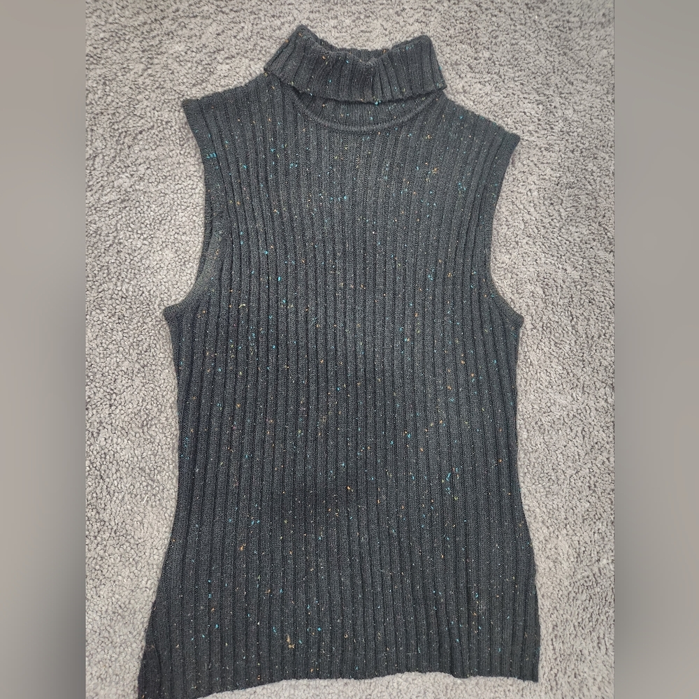 White Stag ribbed turtleneck sweater tank ladies small